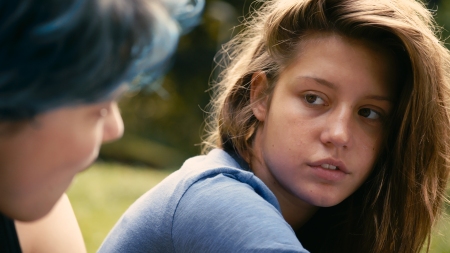Romantic tension: Seydoux and Exarchopoulos in the calm before the sexual storm