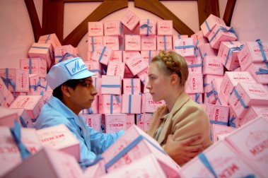Box art: Tony Revolori and Saoirse Ronan in The Grand Budapest Hotel